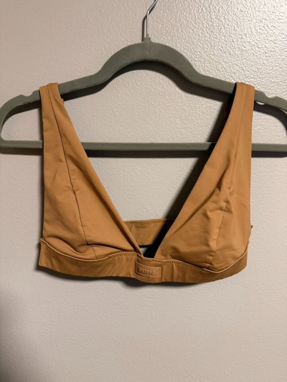 SKIMS Swim Triangle Bikini Top Tan NWOT Size Medium